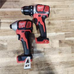 HOUSTON LOCATION - AS-IS Milwaukee 18V Lithium-Ion Cordless Drill Driver/Impact Driver Combo Kit