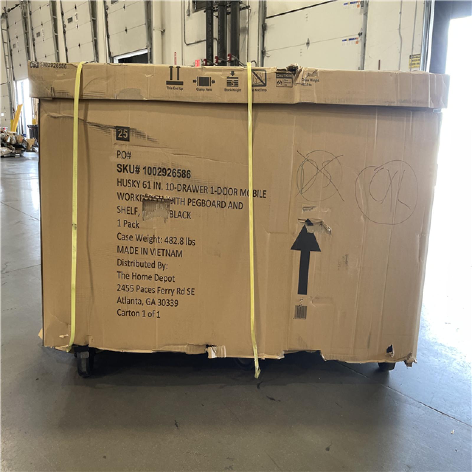 DALLAS LOCATION - AS-IS HUSKY 61IN 10 DRAWER WORKBENCH MATTE BLACK