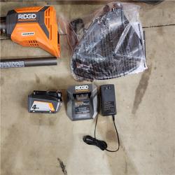 HOUSTON LOCATION - AS-IS (APPEARS LIKE NEW) RIDGID 18V Brushless 14 in. Cordless Battery String Trimmer and Leaf Blower 2-Tool Combo Kit with 4.0 Ah Battery and Charger