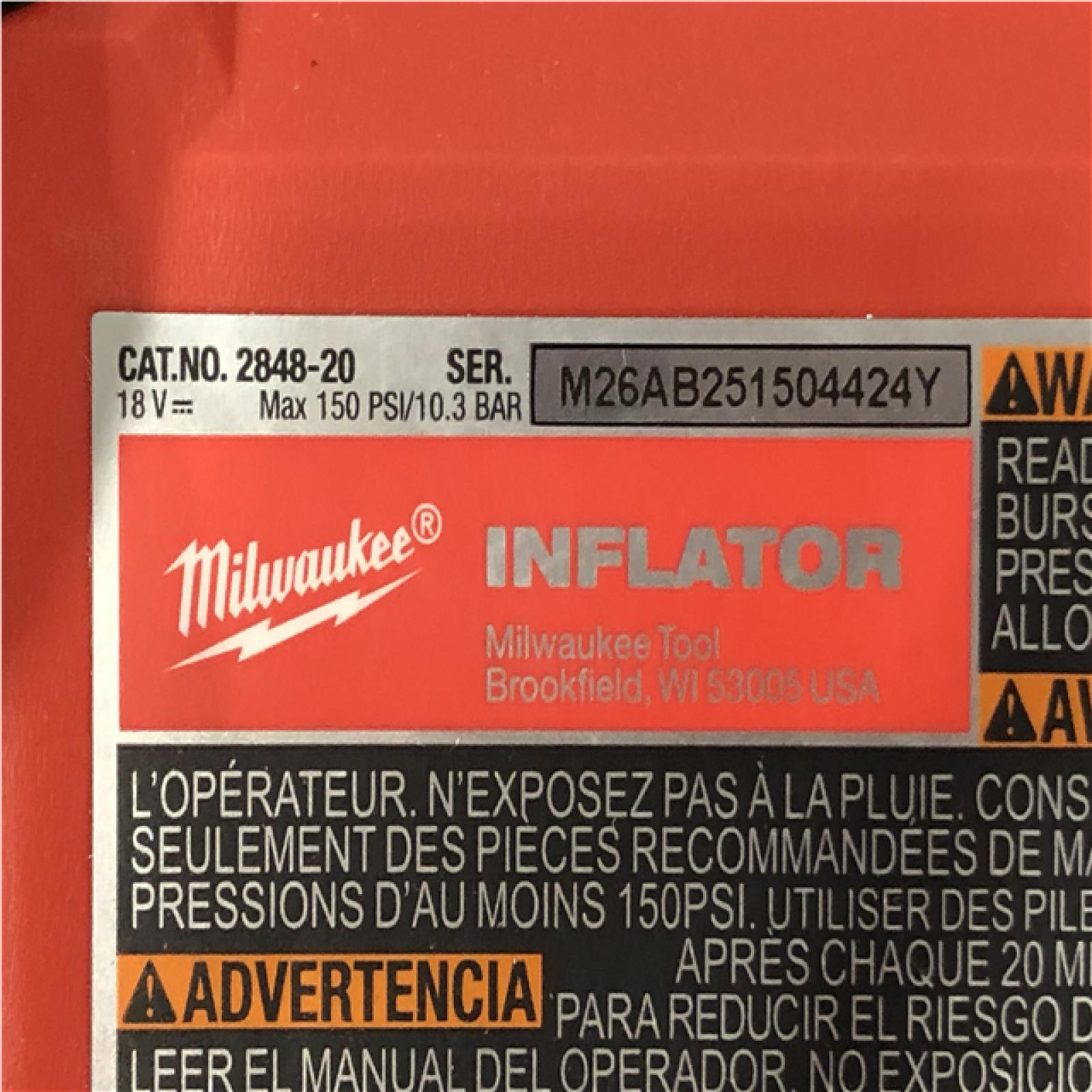 AS-IS - Milwaukee 18-Volt Lithium-Ion Cordless Electric Portable Inflator (Tool-Only)
