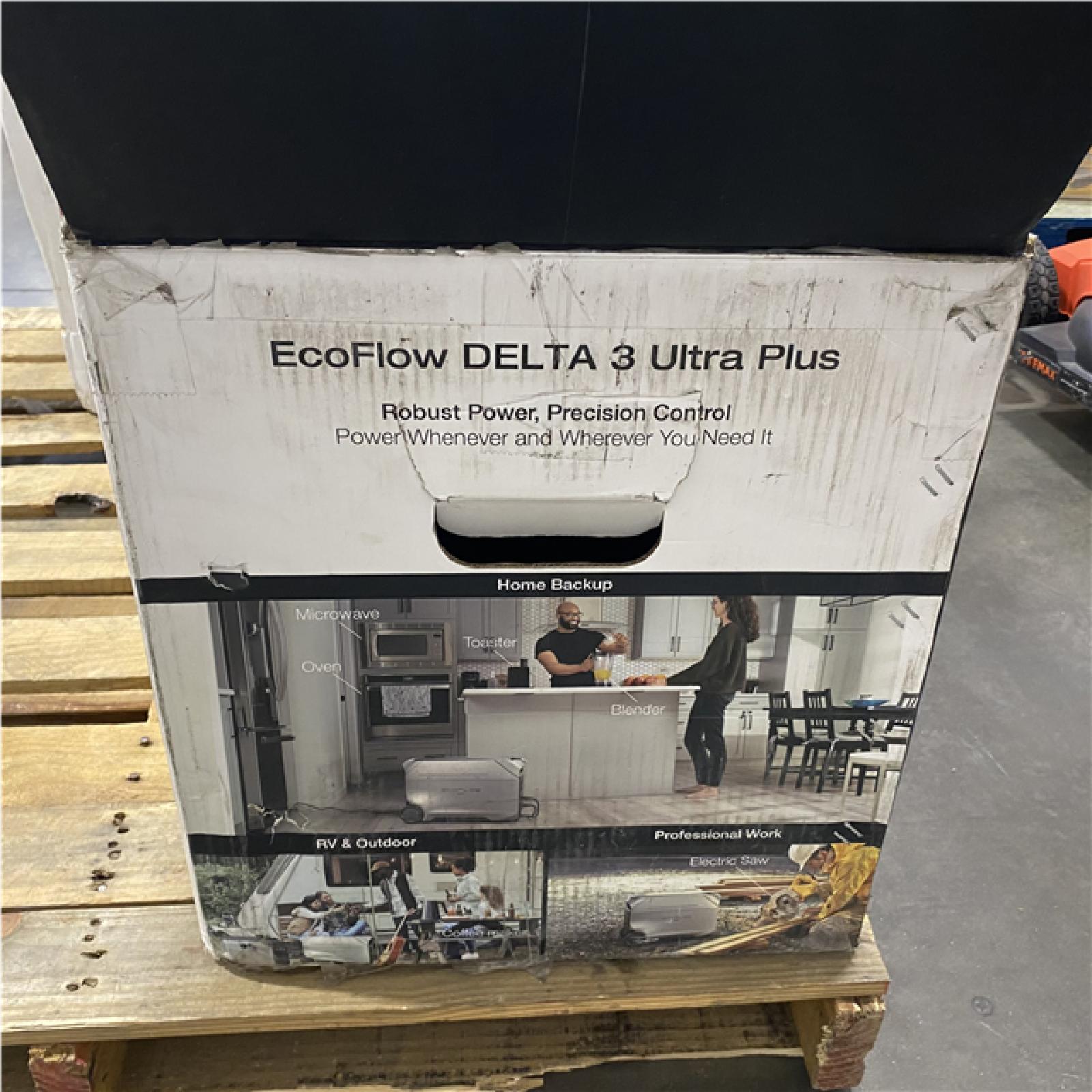 Dallas Location - As-Is EcoFlow 3600-Watt Delta 3 Ultra Plus 3072Wh Capacity  Push-Button Start Battery Generator
