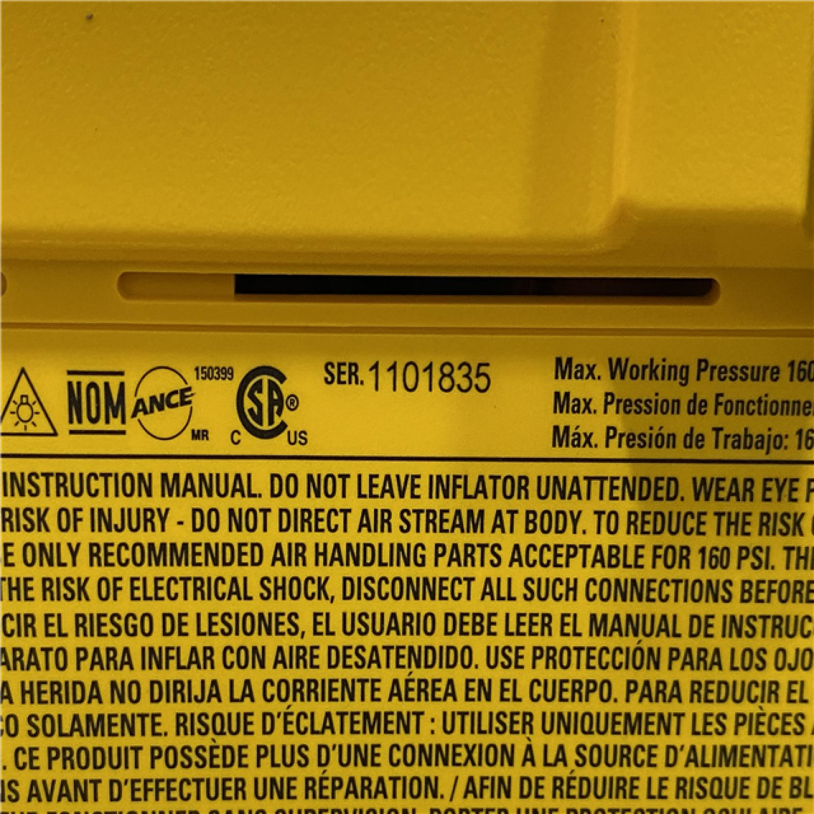 AS-IS DEWALT 20V MAX Cordless Electric Portable Inflator (Tool Only)