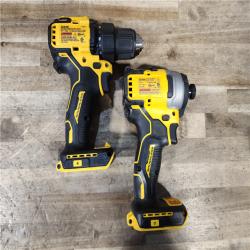 HOUSTON LOCATION - AS-IS Dewalt DCK225D2 20V MAX ATOMIC Brushless Compact Lithium-Ion 1/2 in. Cordless Drill Driver and 1/4 in. Impact Driver Combo Kit with 2 Batteries 2 Ah