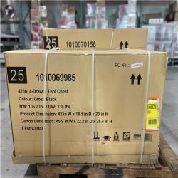 DALLAS LOCATION - HUSKY 42IN 8 DRAWER TOOL CABINET WITH TOOL CHEST BLACK