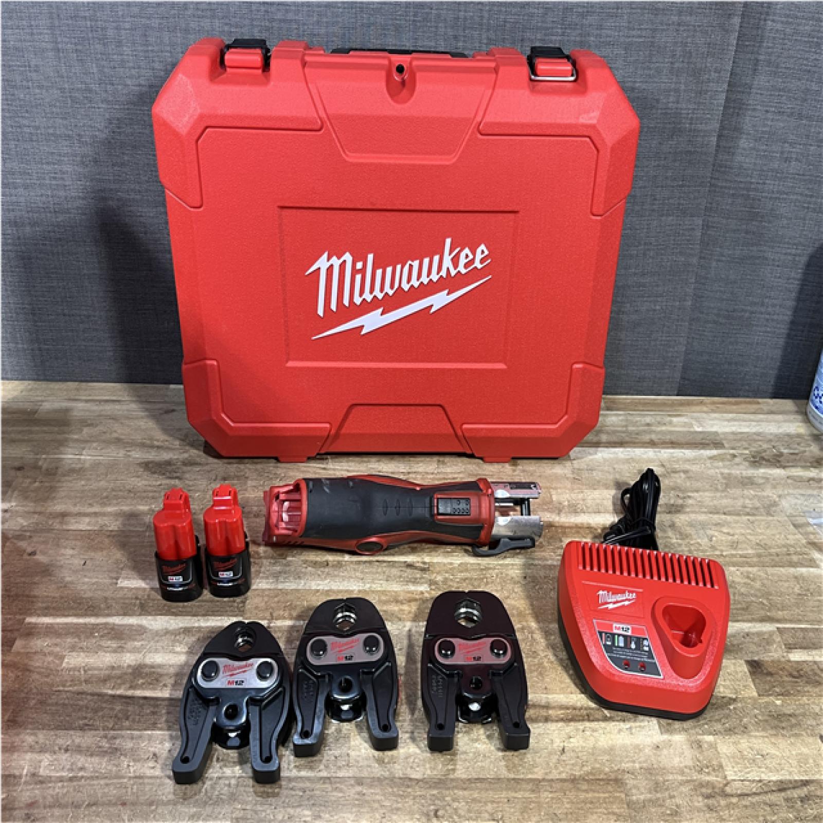 Houston Location AS-IS Milwaukee 12-Volt Lithium-Ion FORCE LOGIC Copper Press Tool Kit
