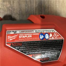 AS-IS Milwaukee  FUEL 18-Volt Lithium-Ion Brushless Cordless 18-Gauge 1/4 in. Narrow Crown Stapler (Tool-Only)