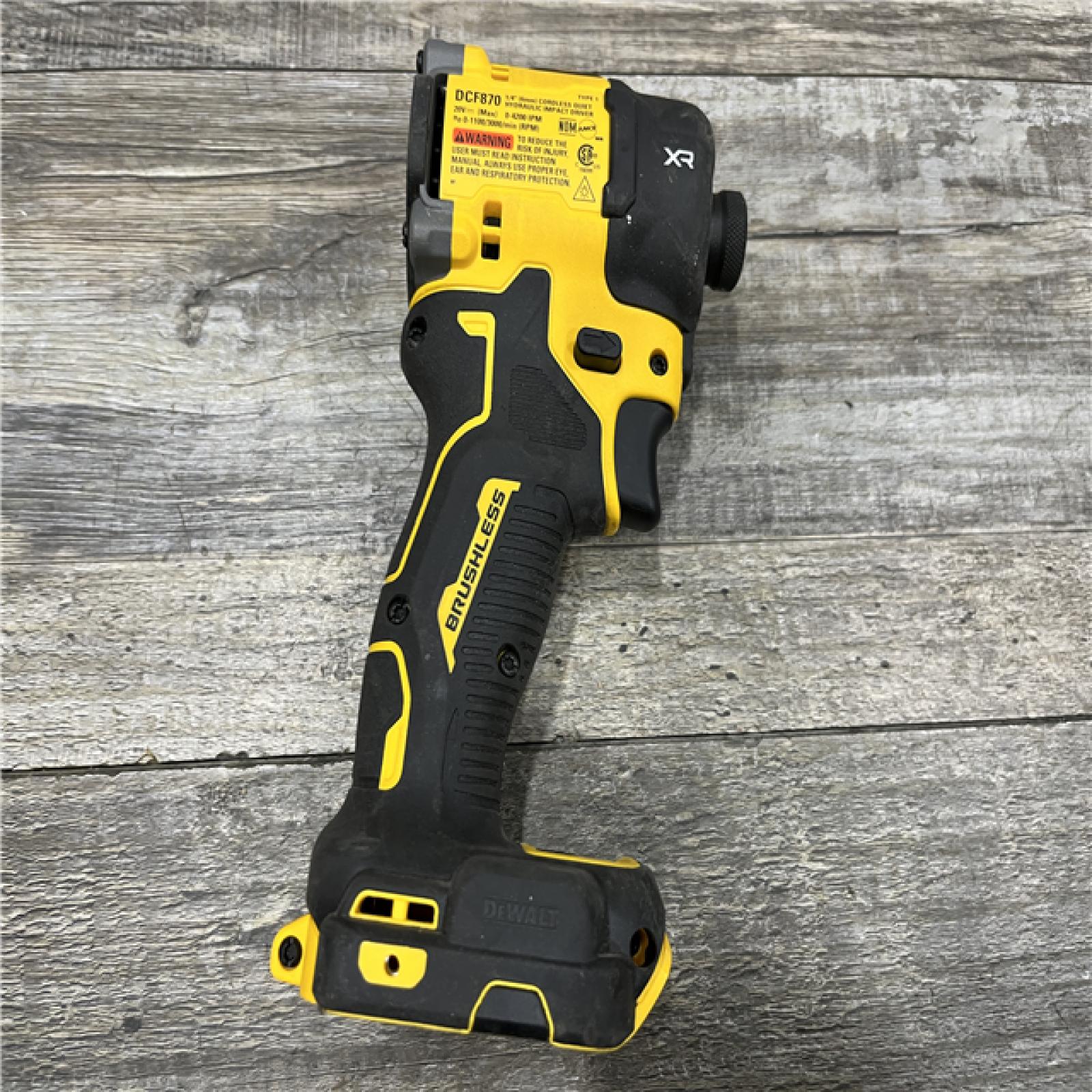 AS-IS DEWALT 20V XR Brushless Cordless 1/4 in. Quiet Hydraulic Impact Driver (Tool-Only)