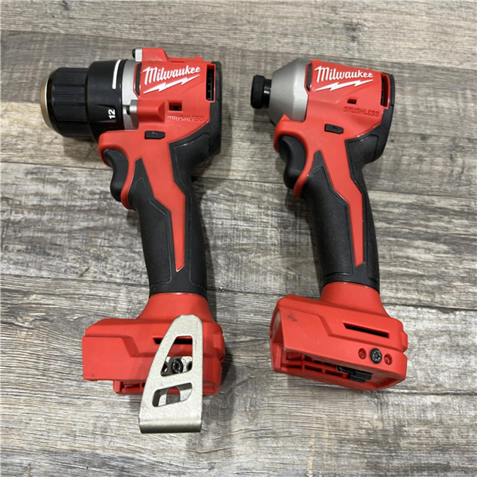 AS-IS Milwaukee 18V Lithium-Ion Brushless Cordless Compact Drill/Impact Combo Kit