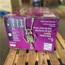 DALLAS LOCATION - Home Accents Holiday 6.5 ft. Grave & Bones Animated LED App Controlled Ultra Skelly with LifeEyes LCD Eyes H23
