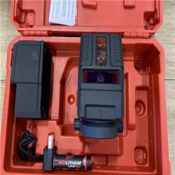 AS-IS Milwaukee Green 100 ft. Cross Line and Plumb Points Rechargeable Laser Level with REDLITHIUM Lithium-Ion