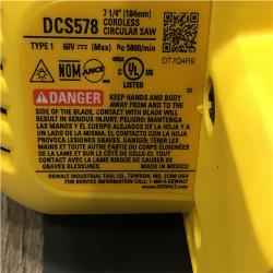 AS-IS DEWALT FLEXVOLT 60V MAX Cordless Brushless 7-1/4 in. Circular Saw with Brake (Tool Only)