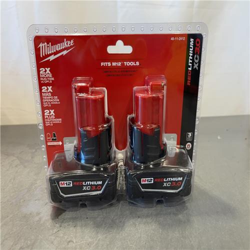 New! - Milwaukee M12 12-Volt Lithium-Ion XC Extended Capacity 3.0Ah Battery Pack 3.0Ah (2-Pack)