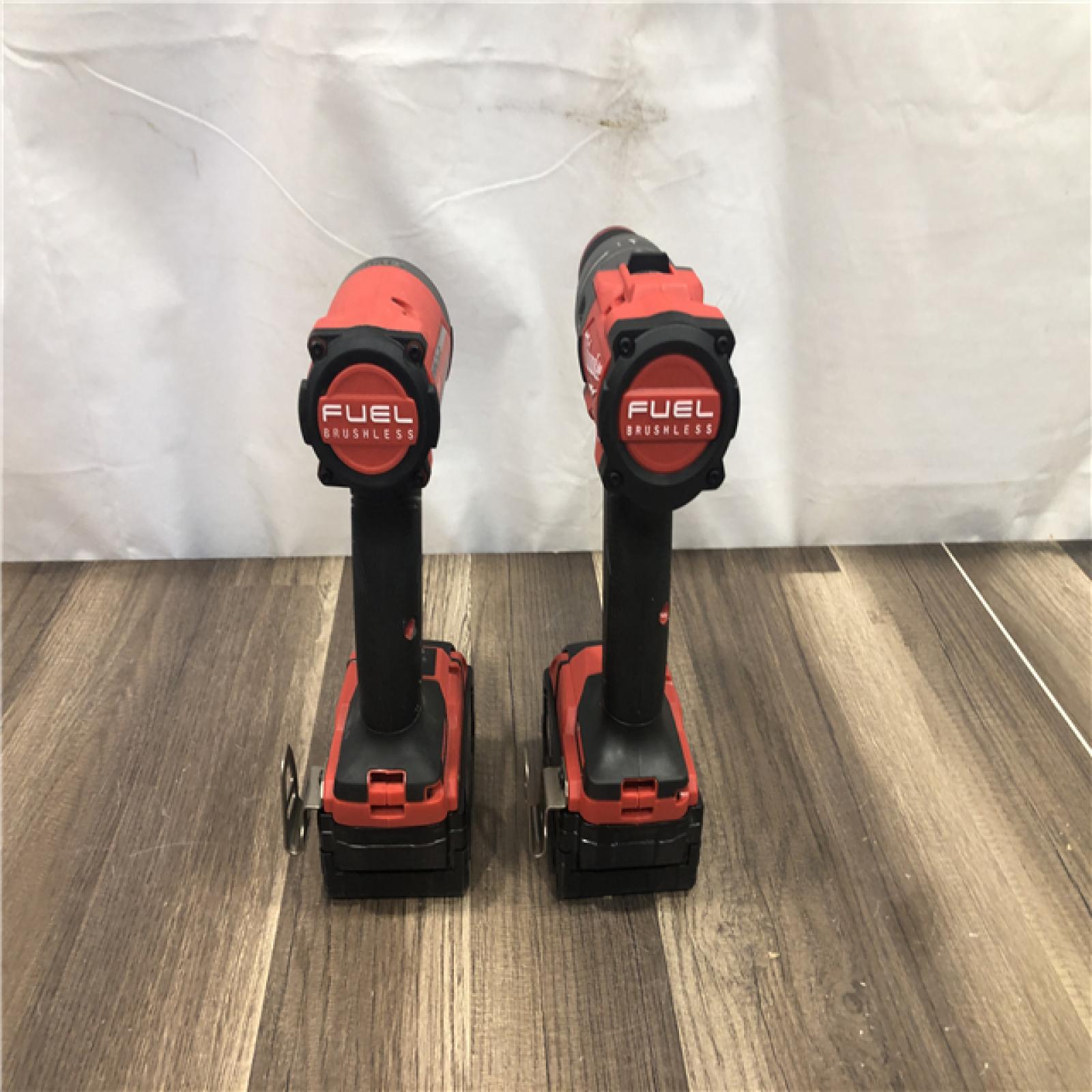 AS-IS Milwaukee  FUEL 18V Lithium-Ion Brushless Cordless Hammer Drill and Impact Driver Combo Kit