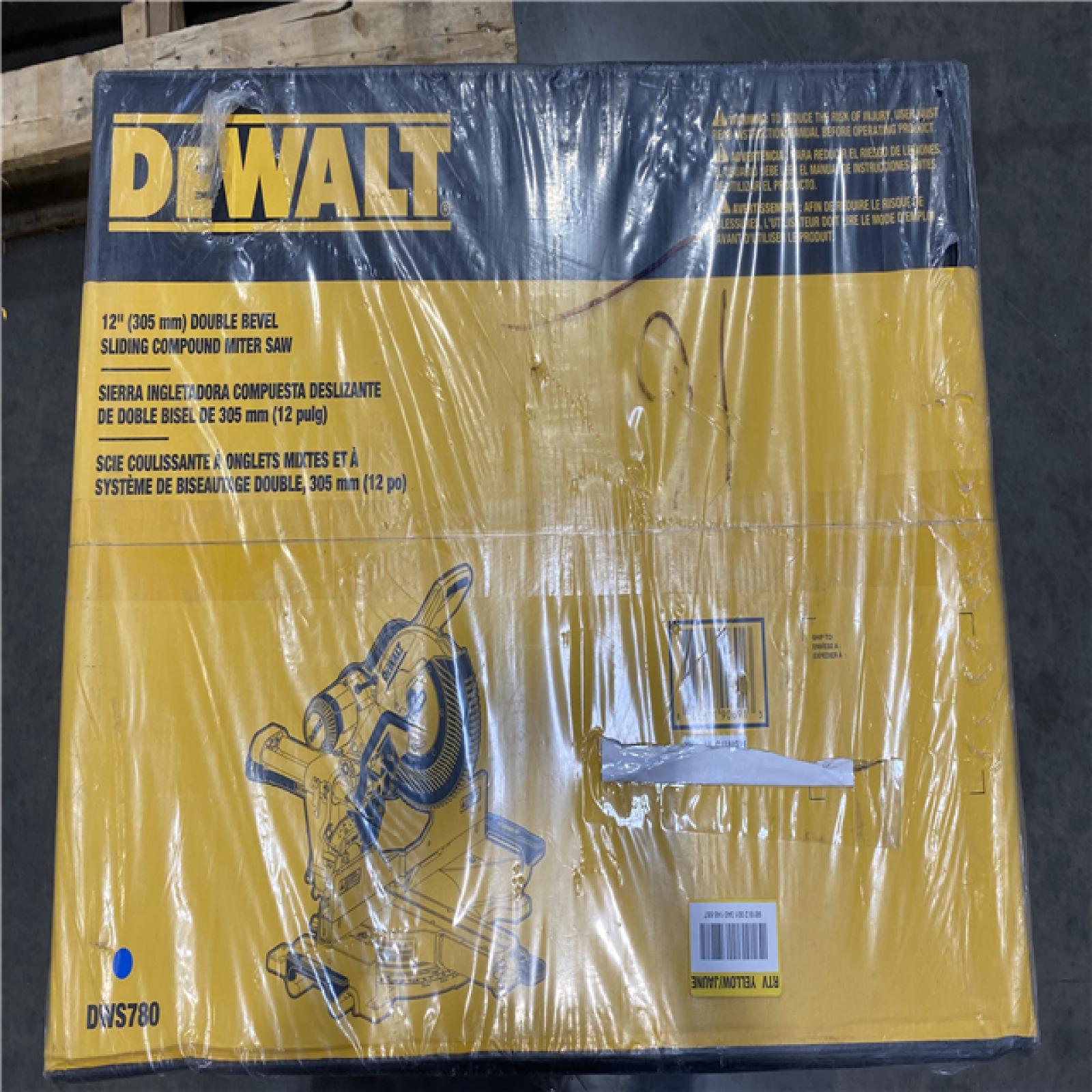 NEW- DEWALT 15 Amp Corded 12 in. Double Bevel Sliding Compound Miter Saw