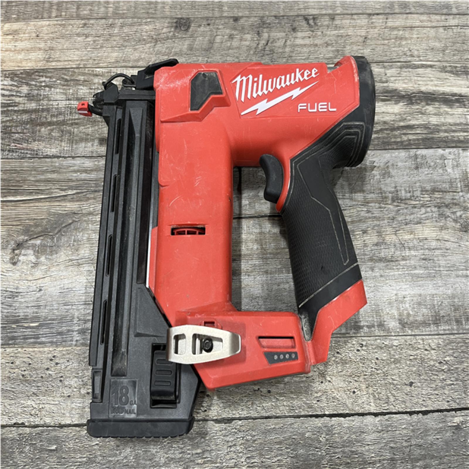 AS-IS Milwaukee FUEL 12-Volt Lithium-Ion Brushless Cordless 18-Gauge 1-1/2 in. Compact Brad Nailer (Tool Only)