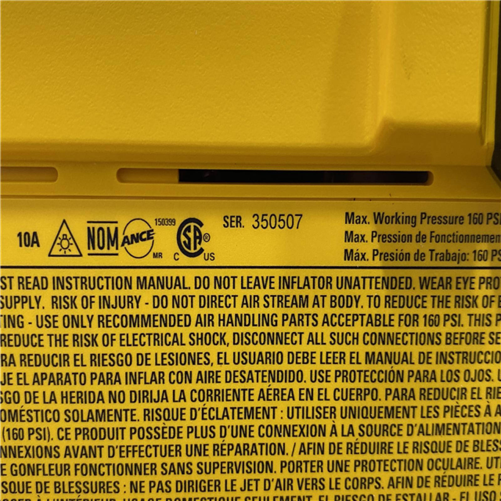 AS-IS DEWALT 20V MAX Inflator (Tool Only)