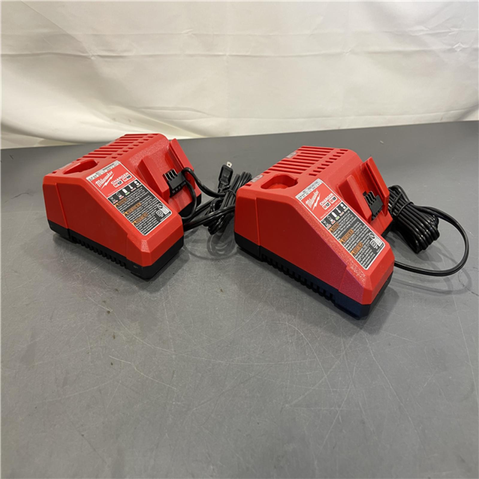 AS-IS - Milwaukee M12 and M18 12-Volt/18-Volt Lithium-Ion Multi-Voltage Battery Charger (Set of 2)
