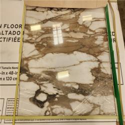 Phoenix NEW Daltile Wenrose Calacatta Topaz 24 in. x 48 in. Polished Porcelain Marble Look Floor and Wall Tile (341 sq. ft./22 case)