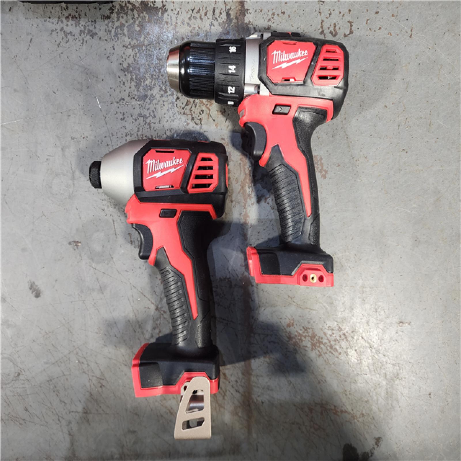 HOUSTON LOCATION - AS-IS Milwaukee M18 18V Cordless Brushed 2 Tool Drill/Driver and Impact Driver Kit