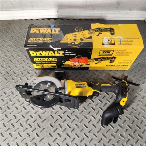 Houston Location- AS-IS DEWALT DCS571B 20V ATOMIC MAX Lithium-Ion 4-1/2 Brushless Cordless Circular Saw (Tool Only) -  Appears IN EXCELLENT Condition
