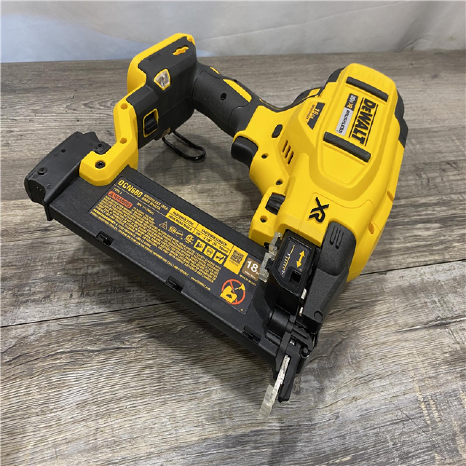 AS-IS DEWALT 20V MAX XR Lithium-Ion Electric Cordless 18-Gauge Brad Nailer (Tool Only)