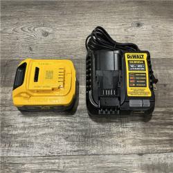 AS-IS DEWALT 20V MAX XR POWERSTACK Lithium-Ion Battery Starter Kit with 5.0Ah Battery and Charger