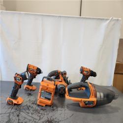 AS-IS- 18V Cordless 6-Tool Combo Kit with 2.0 Ah Battery  Charger  and Tool Bag