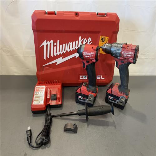 AS-IS - MILWAUKEE FUEL 18V Lithium-Ion Brushless Cordless Hammer Drill and Impact Driver Combo Kit
