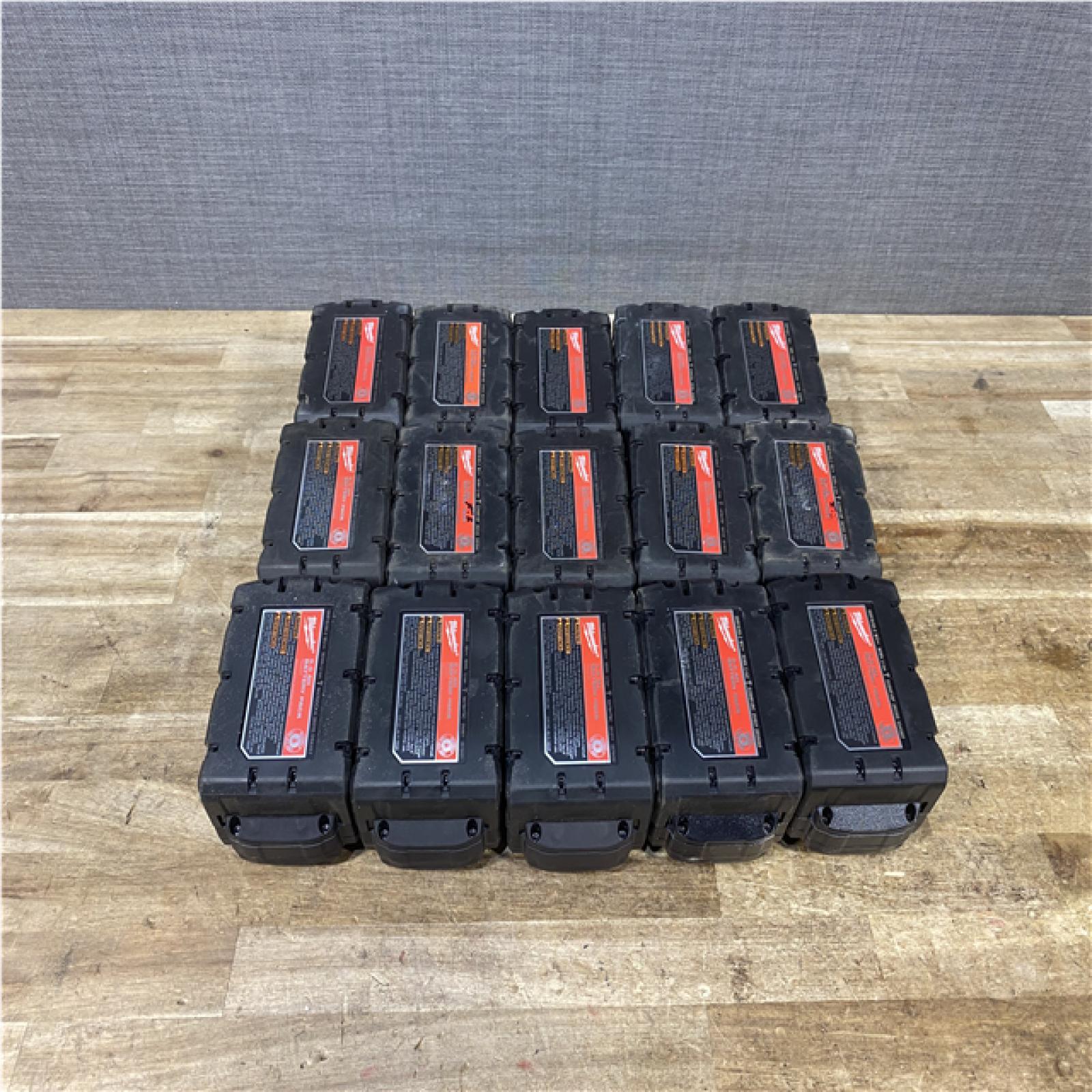 Houston Location AS-IS Milwaukee Batteries QTY/15