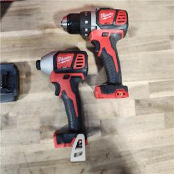 HOUSTON LOCATION - AS-IS Milwaukee M18 18V Cordless Brushed 2 Tool Drill/Driver and Impact Driver Kit