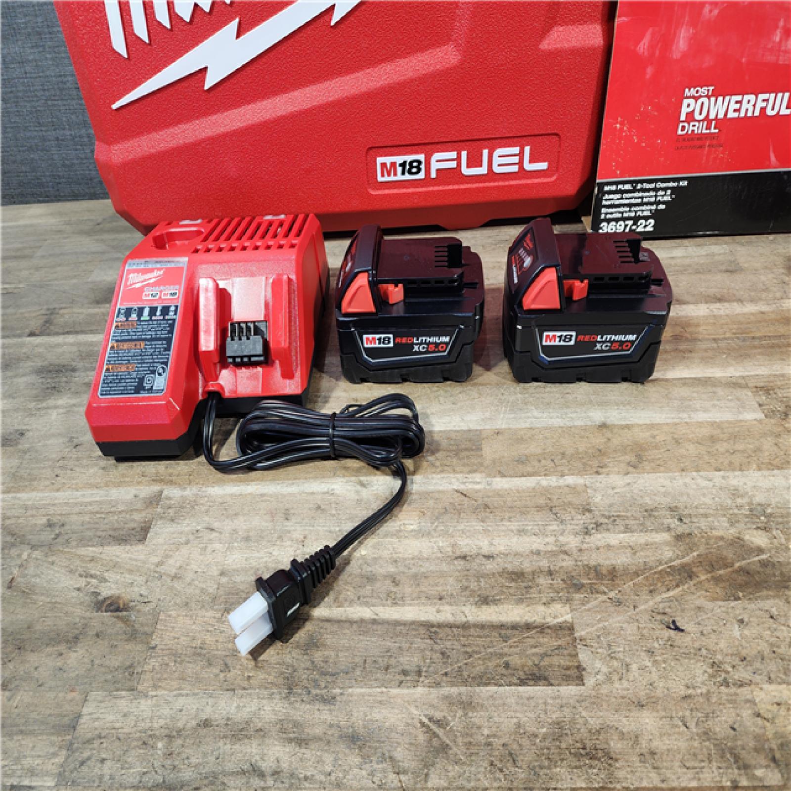 HOUSTON LOCATION - AS-IS (APPEARS LIKE NEW) Milwaukee FUEL 18V Lithium-Ion Brushless Cordless Hammer Drill and Impact Driver Combo Kit