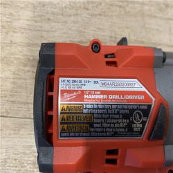 AS-IS Milwaukee M18 FUEL 18V Lithium-Ion Brushless Cordless Hammer Drill (Tool-Only) W/SHOCKWAVE Carbide Hammer Drill Bit Set (5-Piece)