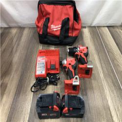 AS-IS Milwaukee 18-Volt Lithium-Ion Brushless Cordless Compact Hammer Drill/Impact Combo Kit