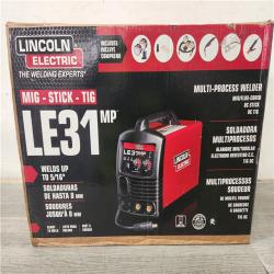 Phoenix Location Lincoln Electric 140 Amp LE31MP Multi-Process Stick/MIG/TIG Welder Kit with Magnum Pro 100L Gun, Sample Spool , 2 Flux-Cored Wire, 120V