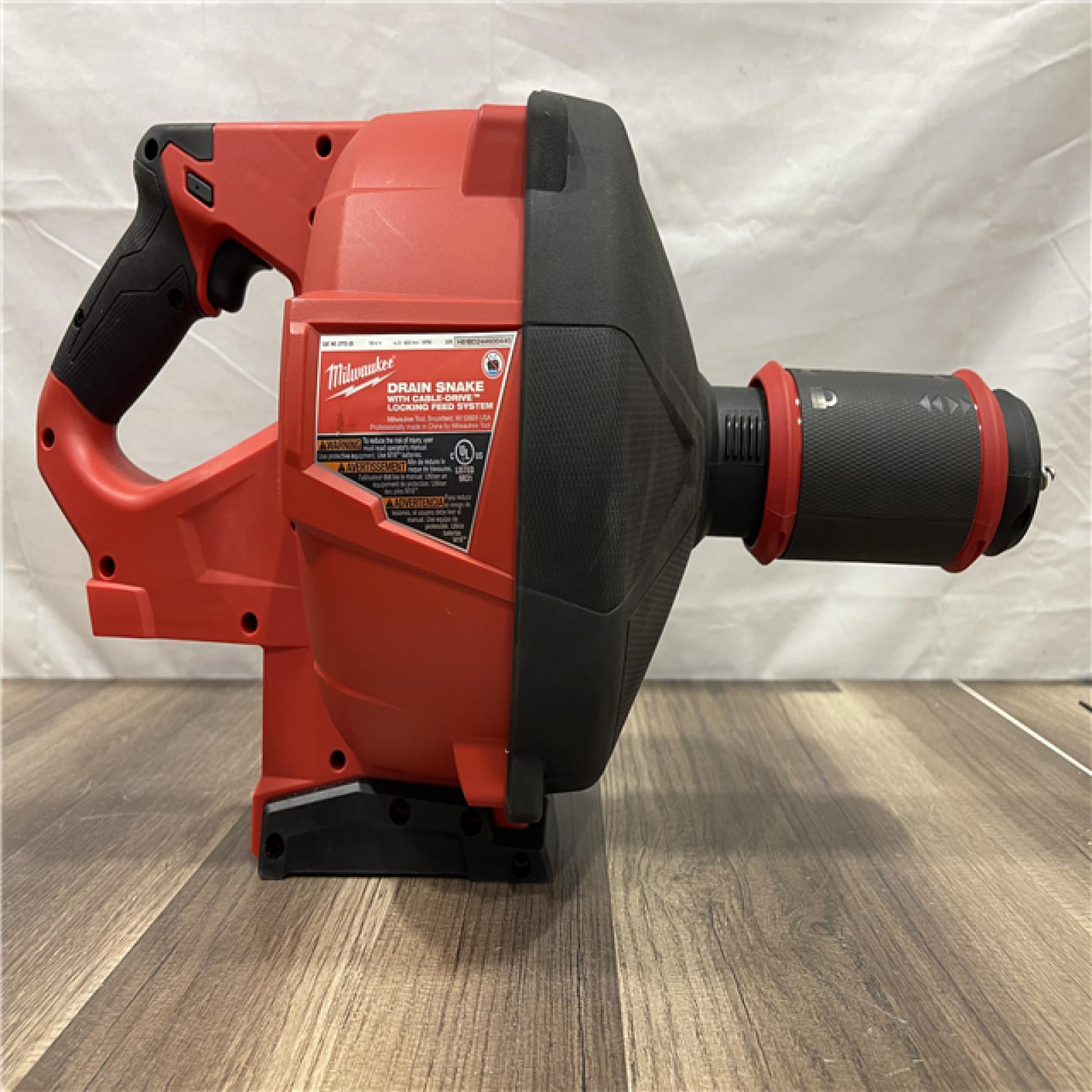 AS-IS Milwaukee M18 FUEL 18V Lithium-Ion Brushless Cordless Drain Snake Auger with 5/16 in. Cable Drive Kit