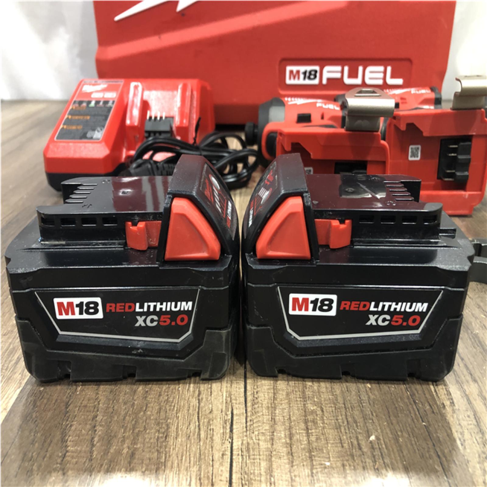 AS-IS Milwaukee FUEL 18V Lithium-Ion Brushless Cordless Hammer Drill and Impact Driver Combo Kit