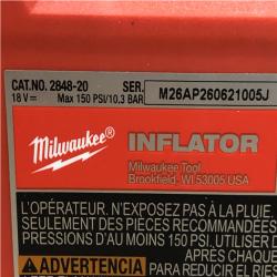 AS-IS   Milwaukee 18-Volt Lithium-Ion Cordless Electric Portable Inflator (Tool-Only)