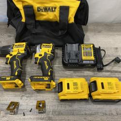 AS-IS DEWALT ATOMIC 20V MAX Lithium-Ion Cordless 2-Tool Combo Kit