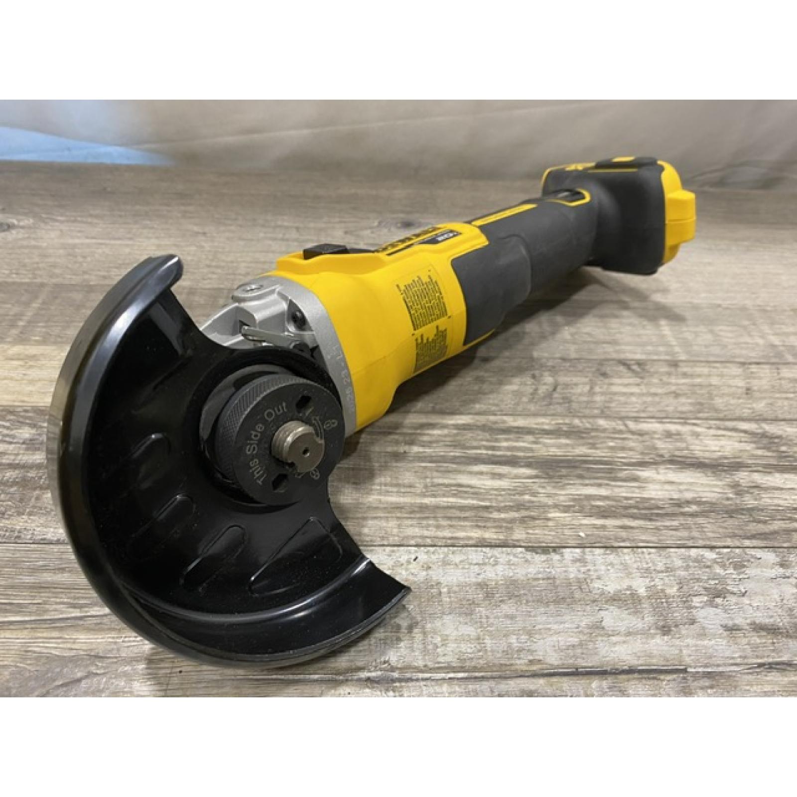 AS-IS DEWALT 20V MAX XR Cordless Brushless 4.5 in. Slide Switch Small Angle Grinder with Kickback Brake (Tool Only)
