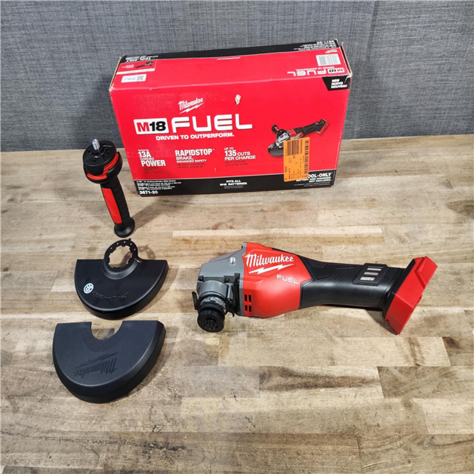 HOUSTON LOCATION - AS-IS (APPEARS LIKE NEW) MILWAUKEE M18 4-1/2 - 6 BRAKING GRINDER, SLIDE SWITCH (TOOL ONLY)