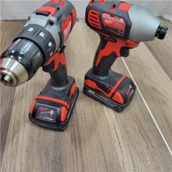 AS-IS  Milwaukee 18V Cordless Brushed 2 Tool Drill/Driver and Impact Driver Kit