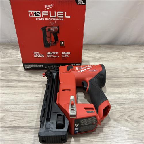 AS-IS Milwaukee FUEL 12-Volt Lithium-Ion Brushless Cordless 18-Gauge 1-1/2 in. Compact Brad Nailer (Tool Only)