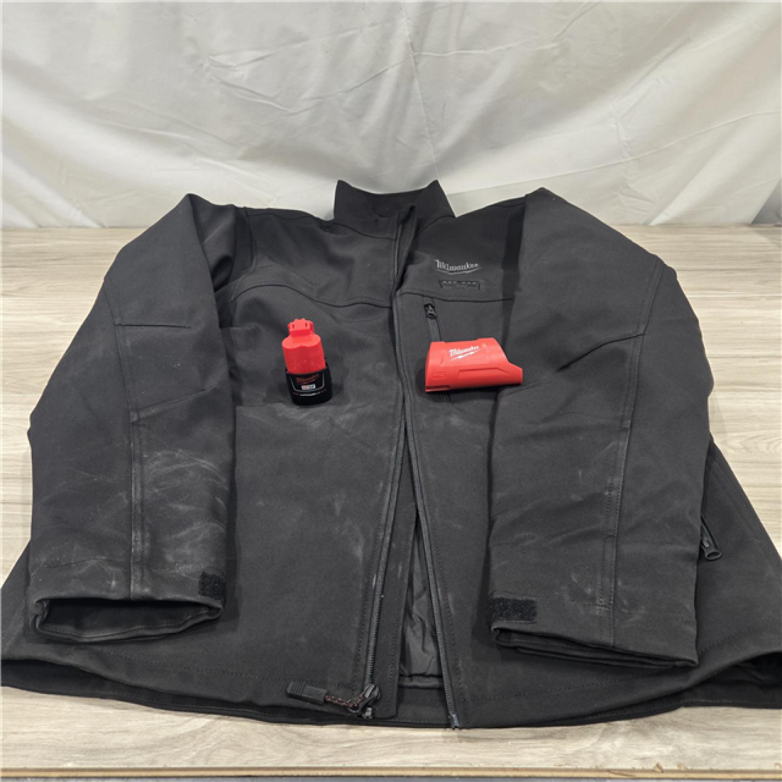 AS-IS Milwaukee Men's Black Large M12 Heated TOUGHSHELL Jacket