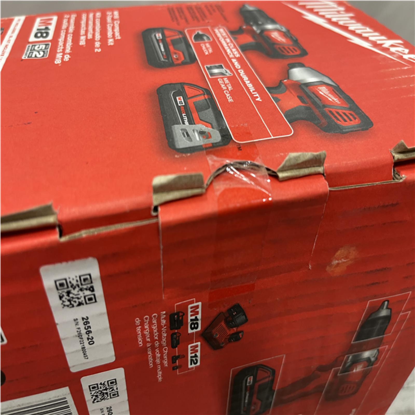 NEW - Milwaukee 18V Lithium-Ion Cordless Drill Driver/Impact Driver Combo Kit