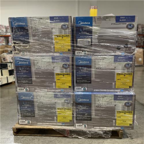 DALLAS LOCATION- NEW!- Midea 8 000 BTU U+ Smart Inverter Window Air Conditioner PALLET (12 UNITS)