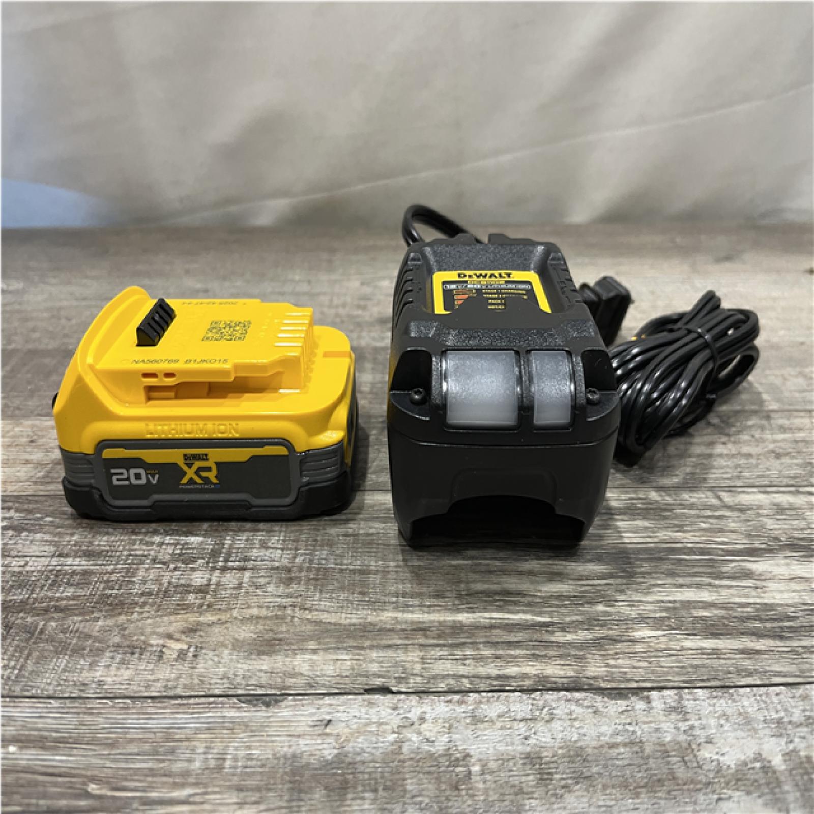 AS-IS DEWALT 20V MAX XR POWERSTACK Lithium-Ion Battery Starter Kit with 1.7Ah Battery and Charger