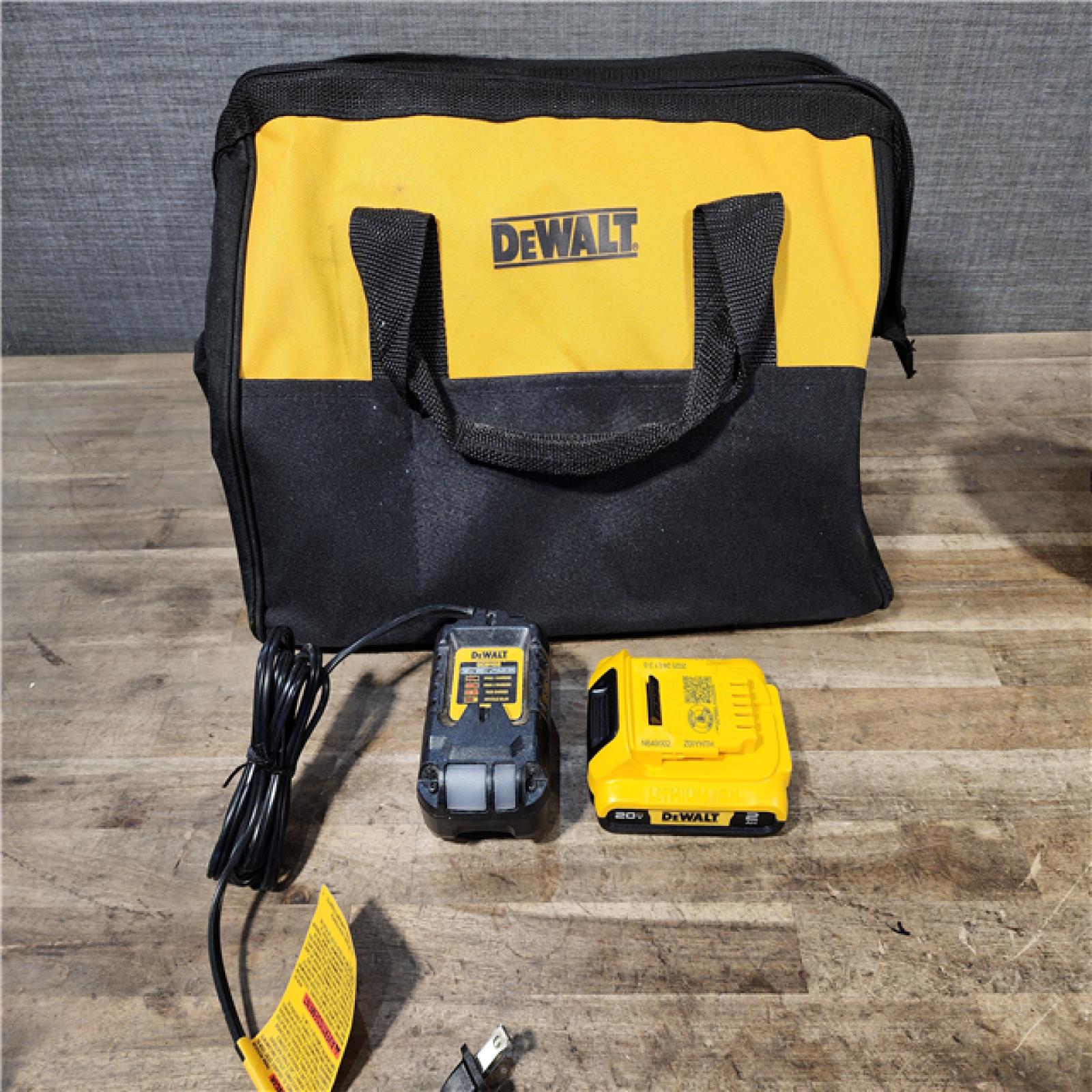 HOUSTON LOCATION - AS-IS DeWalt 20V 16 Gauge Cordless Angled Finish Nailer Kit W/ 2Ah Battery