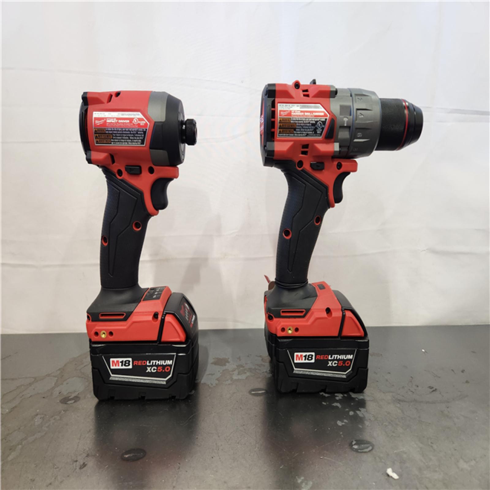 AS-IS- Milwaukee FUEL 18V Lithium-Ion Brushless Cordless Hammer Drill and Impact Driver Combo Kit