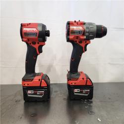AS-IS- Milwaukee FUEL 18V Lithium-Ion Brushless Cordless Hammer Drill and Impact Driver Combo Kit