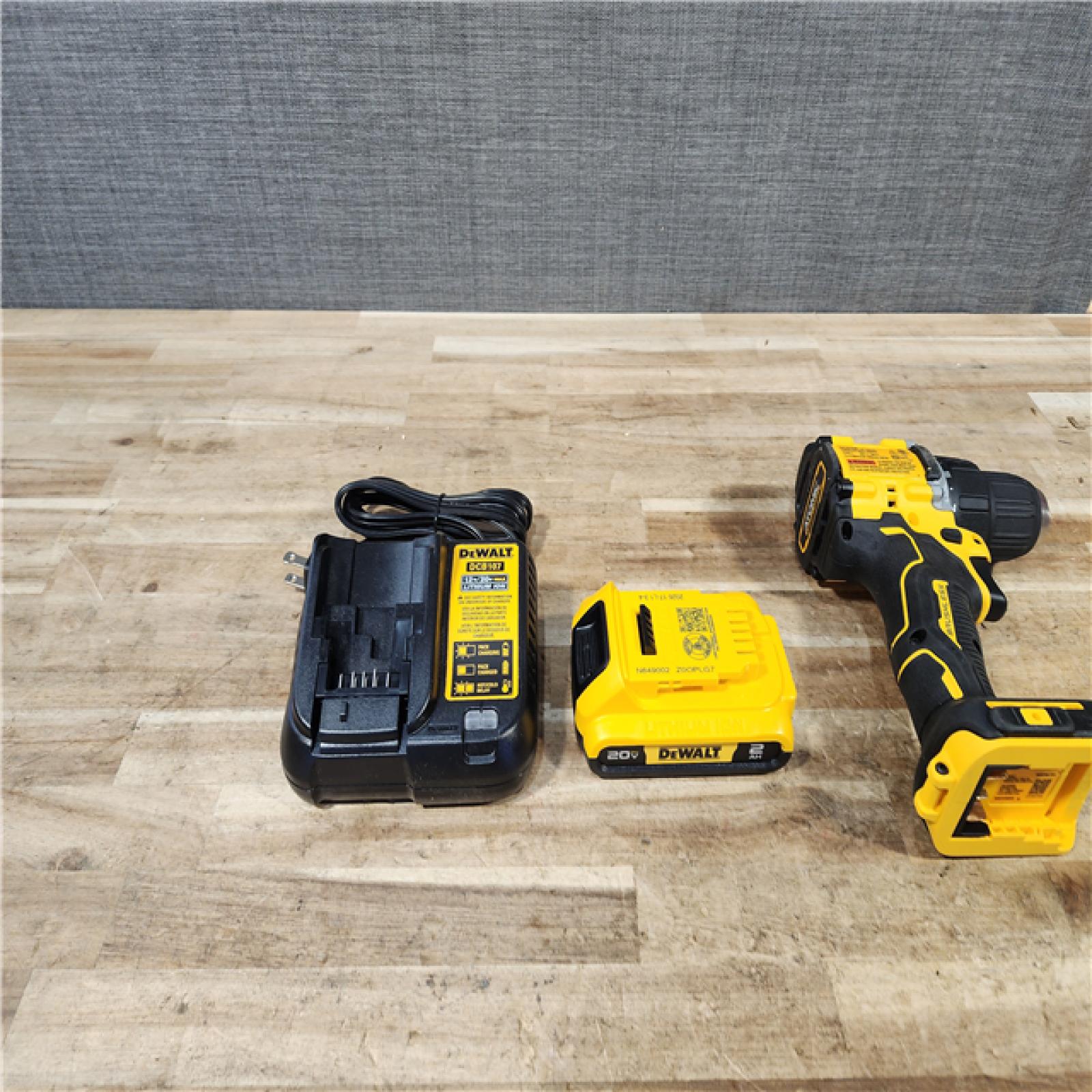 HOUSTON LOCATION - AS - IS DEWALT Atomic 20V Lithium-Ion Cordless Compact 1/2 in. Drill/Driver Kit